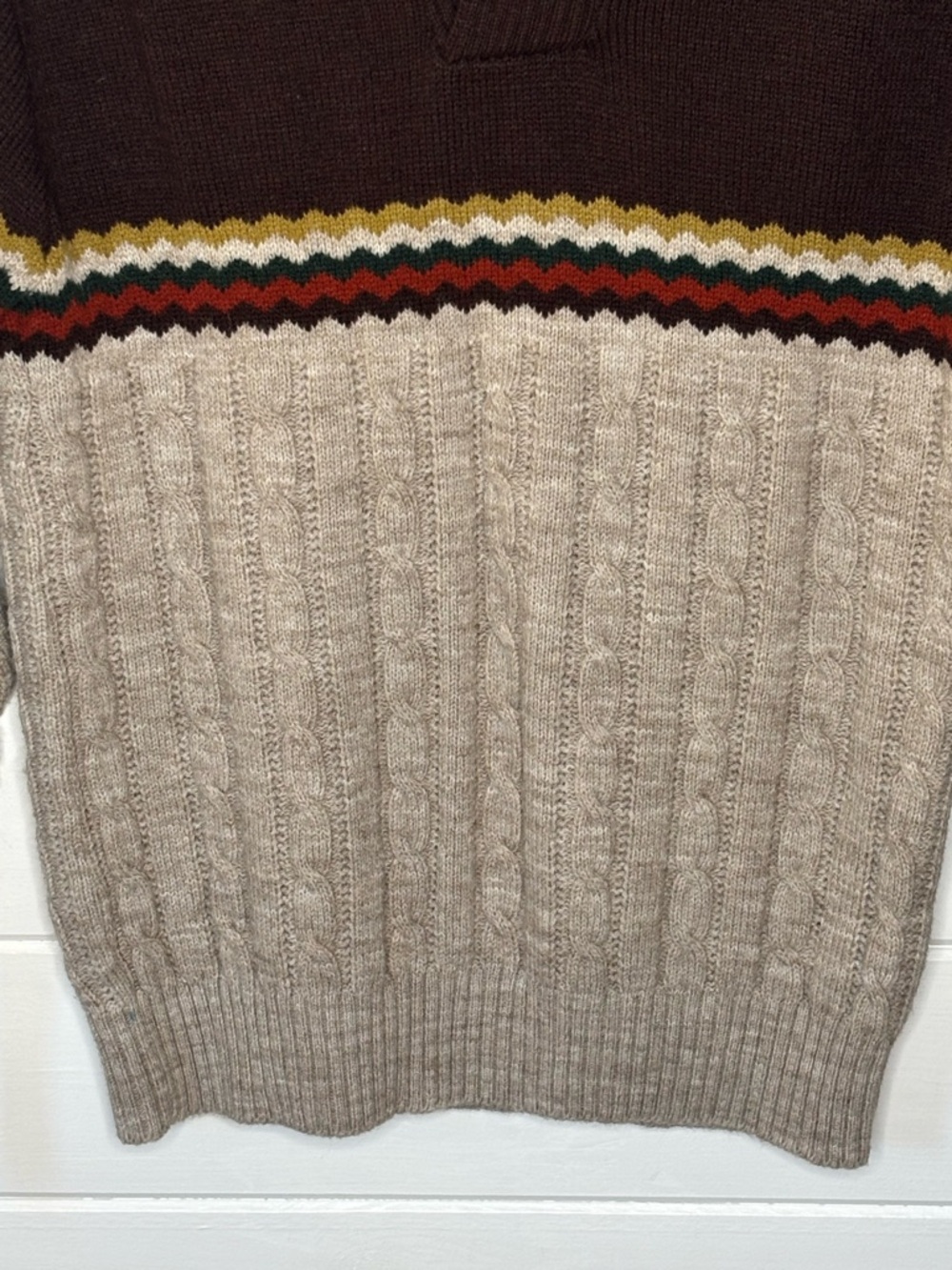 Vintage 1970’s Jantzen Shawl Neck Sweater Size M Made in USA Retro Streetwear - Picture 3 of 11